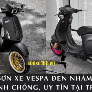 Điểm danh các điểm mới trên Vespa Sprint đen nhám tại thị trường Việt   MuasamXecom